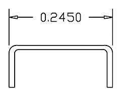 190-508 Straight Grabs Irons | .012 wire | Pack of 20