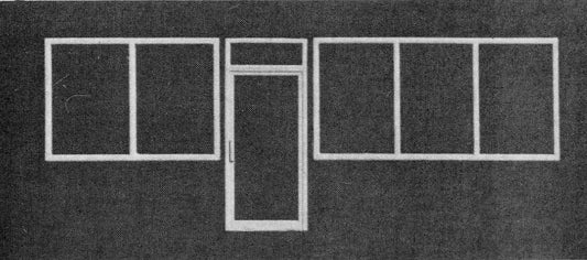HO Store Front Windows & Door