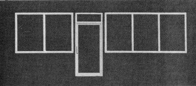 HO Store Front Windows & Door