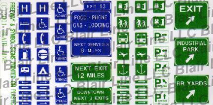 146 HO Modern Highway & Freeway Signs