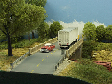 HO Highway Overpass Roadway  |  22 x 50 scale feet  |  4pk