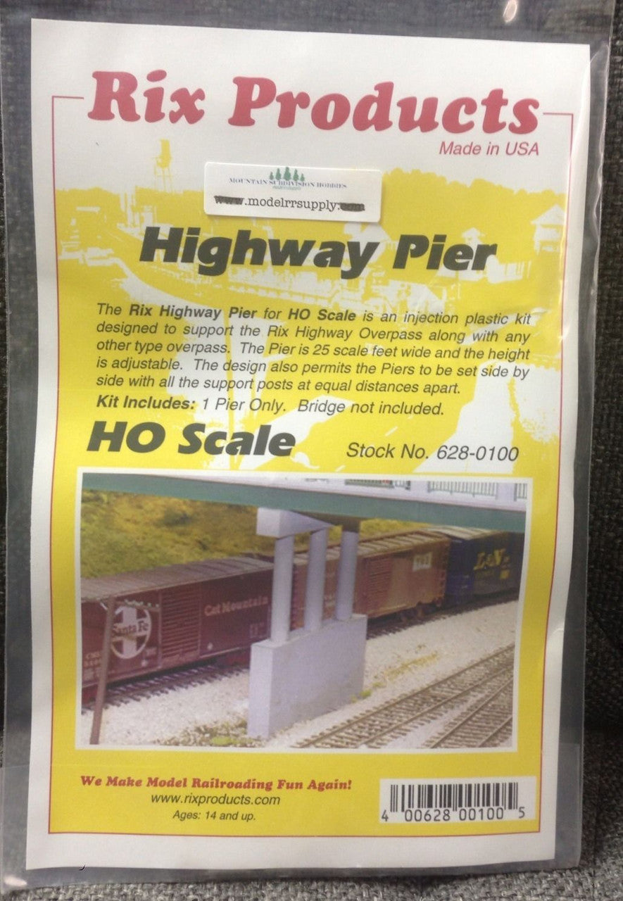 628-0100 HO Highway Bridge Pier kit - Adjustable Height