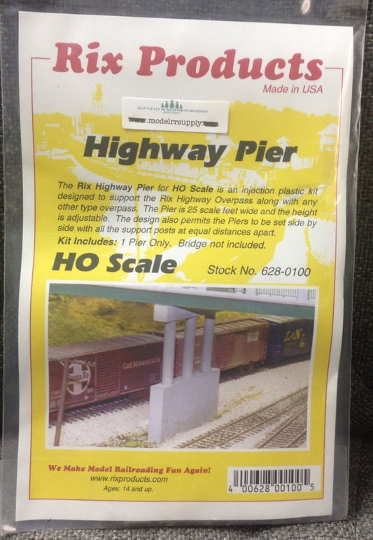 628-0100 HO Highway Bridge Pier kit - Adjustable Height