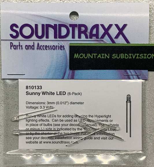 810133 LED 6 PK Sunny White 3mm