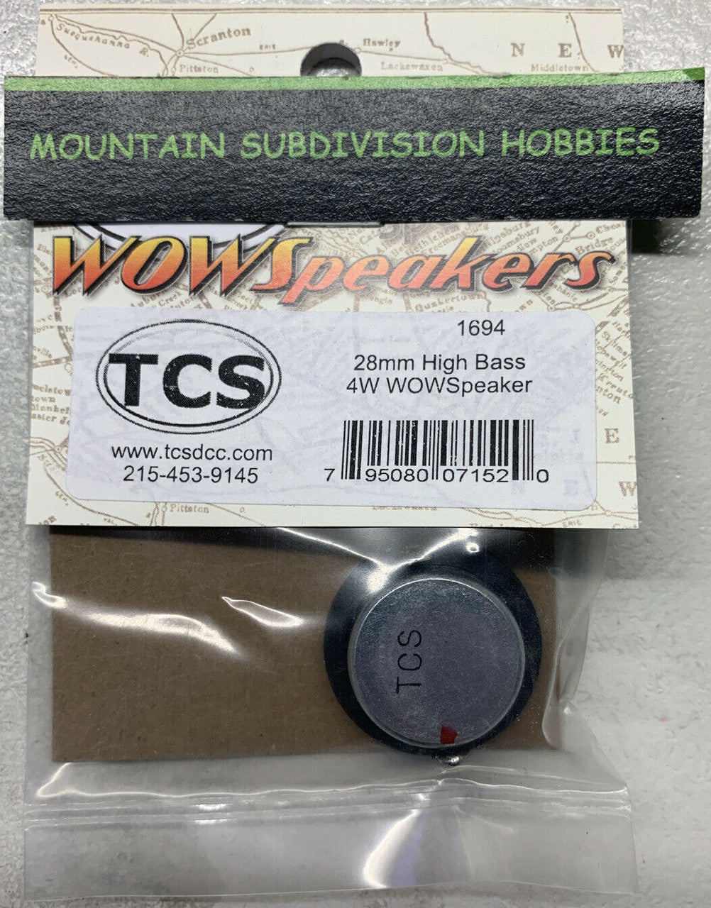 TCS 1694 WOWSpeaker 28mm High Bass 4 Watt Round Speaker