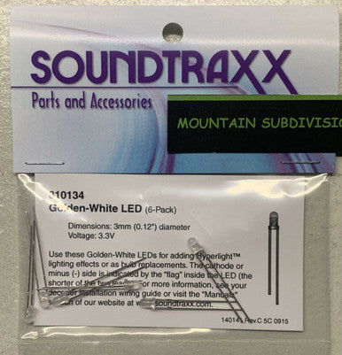 810134 LED Golden White 3mm pkg/6