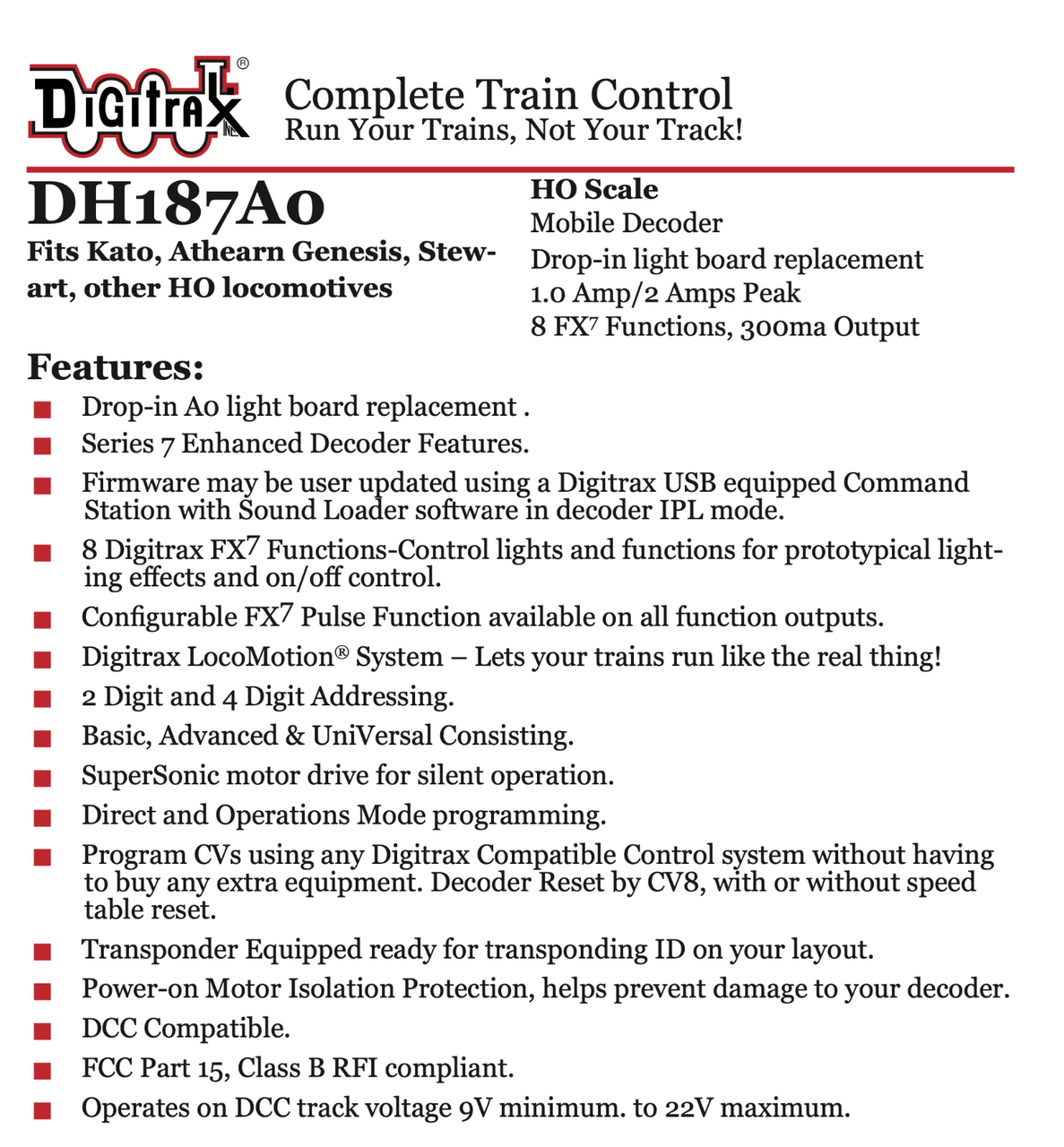 DH187A0 Manual page 1