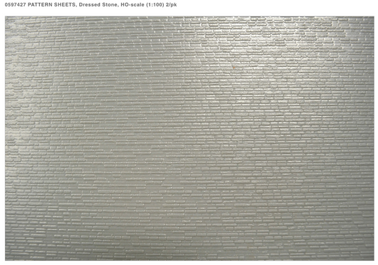 97427 Pattern Sheets | Dressed Stone | HO Scale | 1:100 | 7.5" x 12" | 2/pkg
