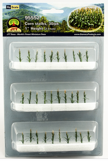 95552 Corn Stalks | 1" tall | HO-scale | 30/pk