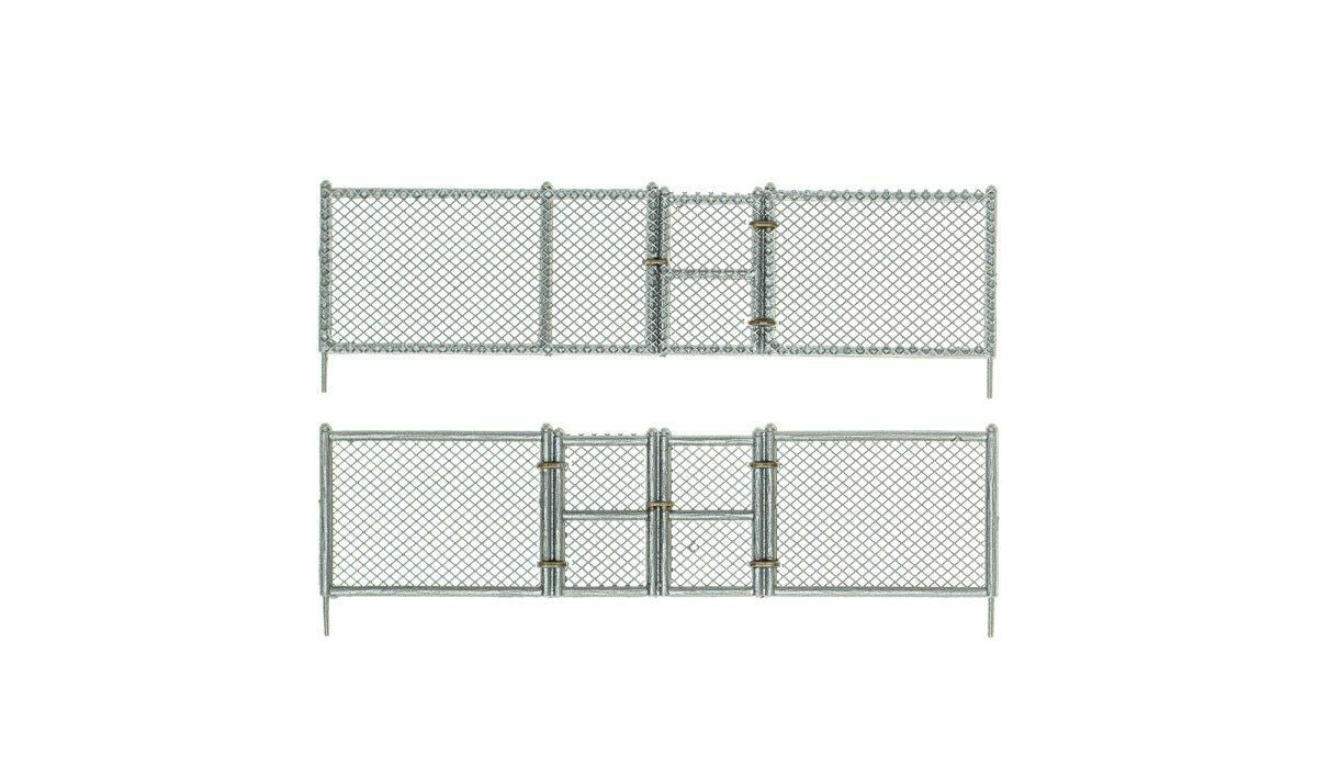 Woodland Scenics A2983 HO Chain Link Fence with 2 Gates 26.4"