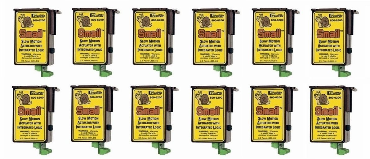 800-6212 Tortoise SMAIL DCC Decoder equipped Switch Machine 12 Pack