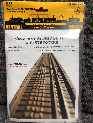 1900-8 HO CVT Bridge Ties with Stringers 70/83