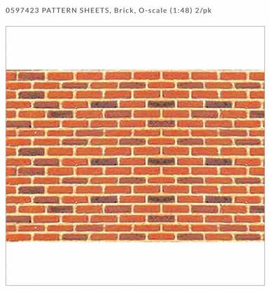 97423 Pattern Sheets - Brick - O Scale