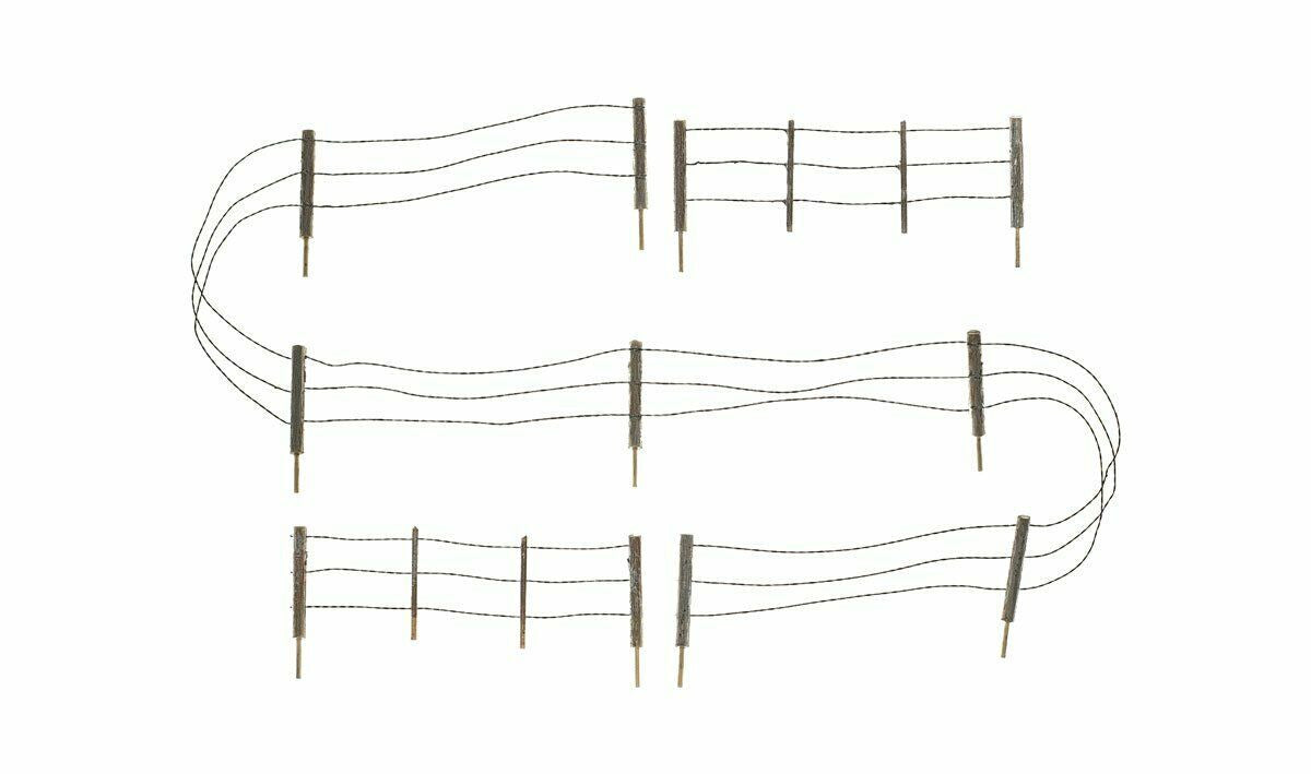 Woodland Scenics A2980 HO Barbed Wire Fence, Gates, Posts, 26.4"