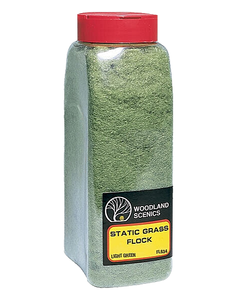 FL634 Static Grass Flock - Light Green - 1mm to 3mm - Shaker