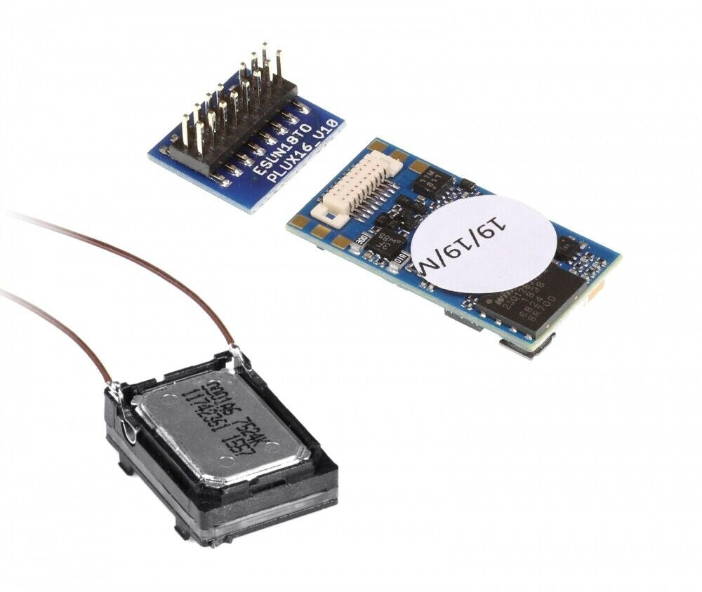 ESU 58814 LokSound 5 DCC/MM/SX/M4 V5 Micro PluX16 Sound Decoder with speaker