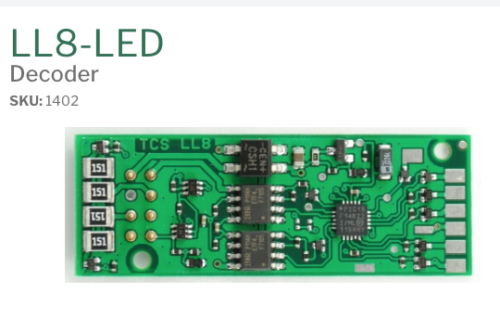 TCS 1402 LL8-LED HO Life-Like Proto 2000 TRAIN CONTROL SYSTEMS