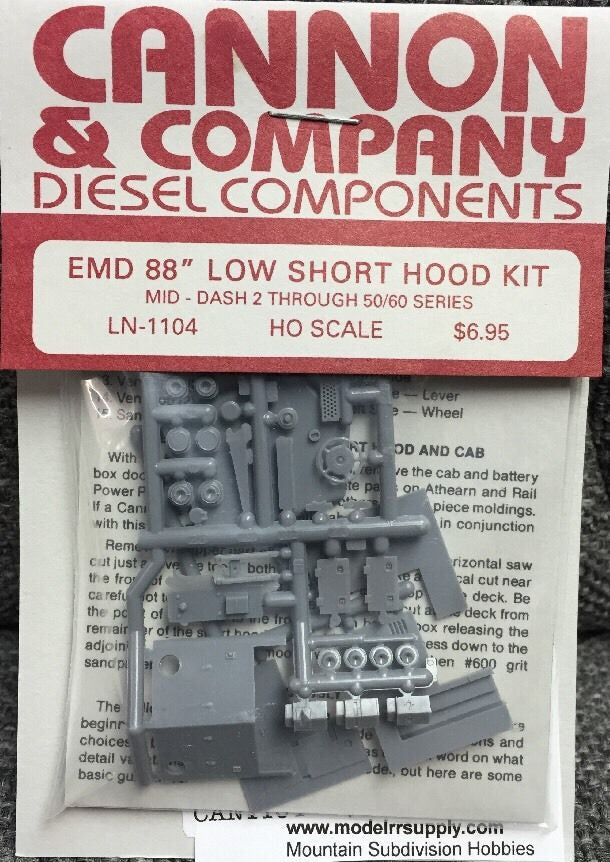 1104 EMD 88" Short Hood Kit Post 1977, GP60 SD70 (Kit)