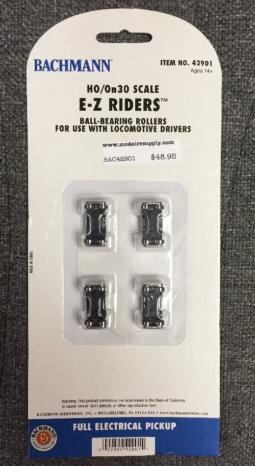 42901 E-Z Riders with Ball Bearing Rollers HO On30 4/pk