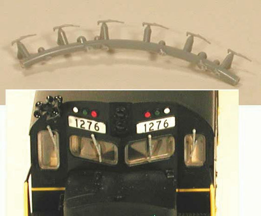 190-619 HO Windshield Wipers - Plastic - pkg(6)